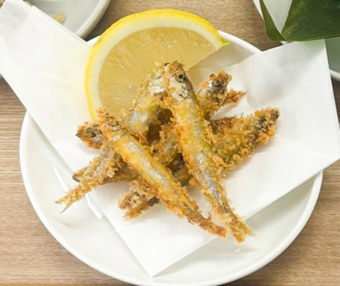 湘南潮彩レモン×芦ノ湖のわかさぎの写真